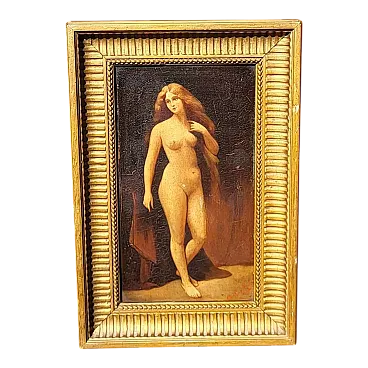Dipinto a olio di nudo femminile, anni '20