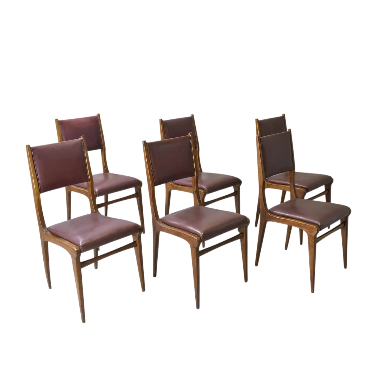 6 Chairs attributed to Carlo de Carli, 1950s 12