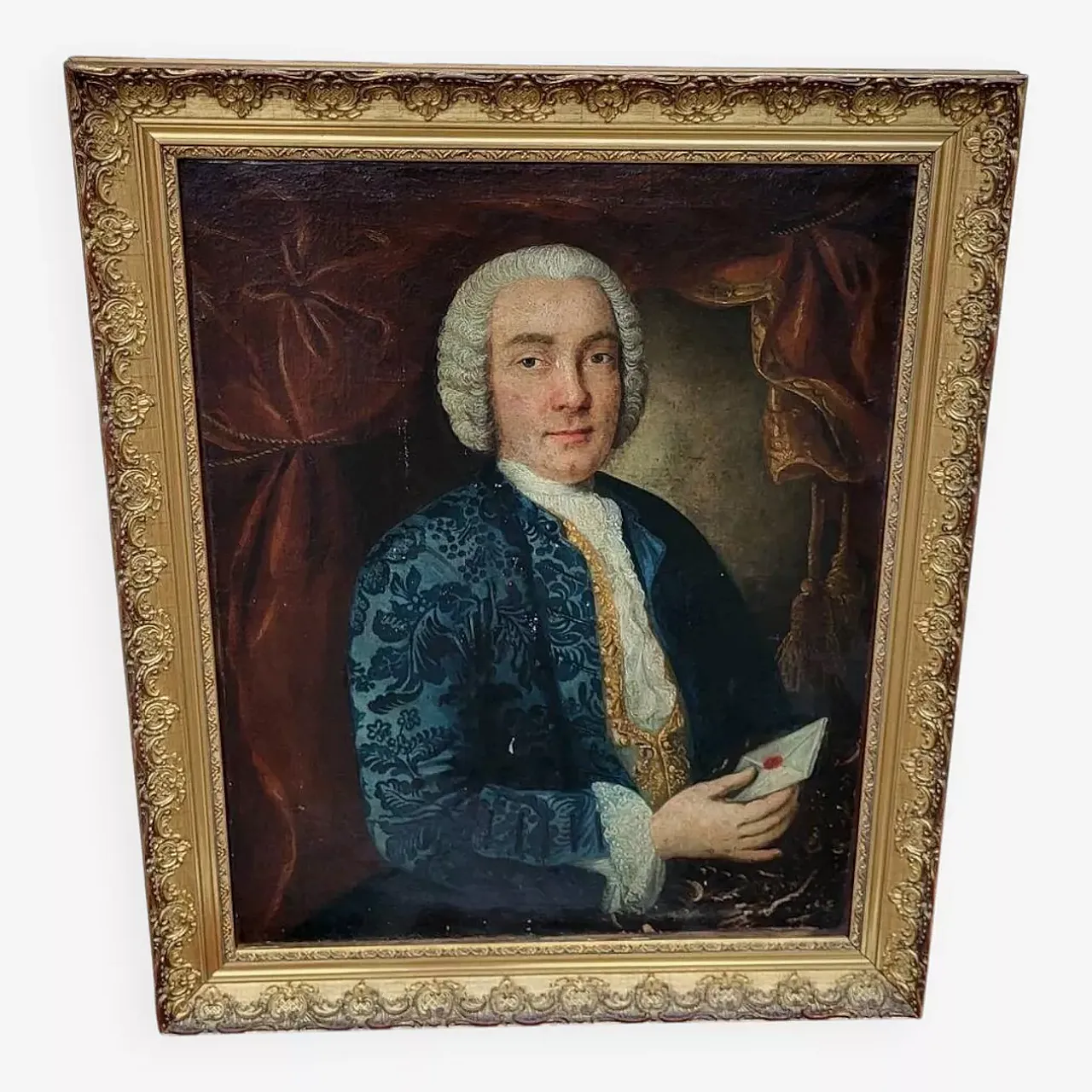 Portrait of a French aristocratic young man, oil painting,18th century 1