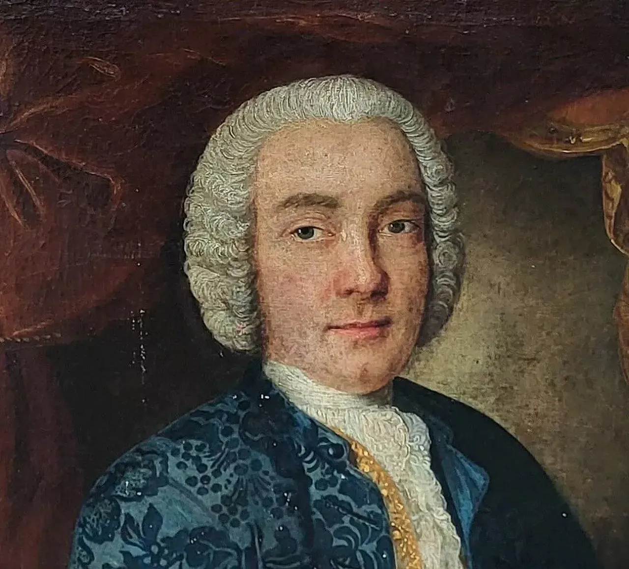 Portrait of a French aristocratic young man, oil painting,18th century 2