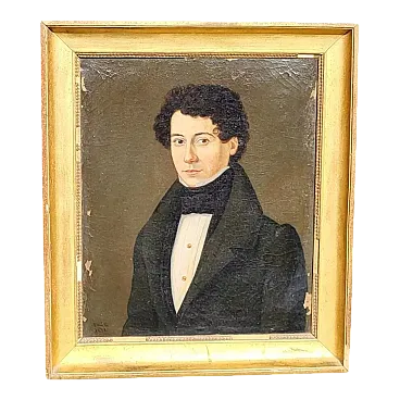 Gentleman Man, oil on canvas with frame, 19th century