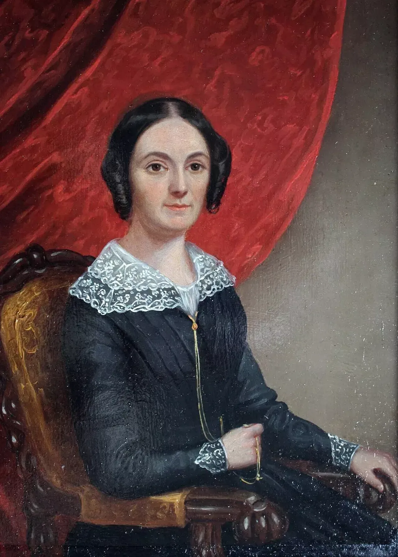 Giovane donna in stile Biedermeier, Ritratto in miniatura, '800 2