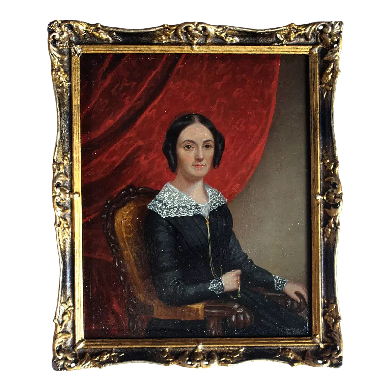 Giovane donna in stile Biedermeier, Ritratto in miniatura, '800 5