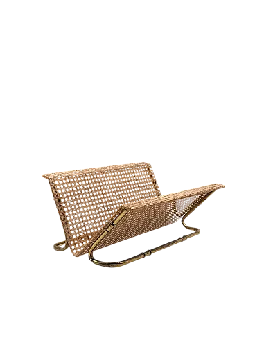 Hollywood Regency magazine rack, Italy, 1970s