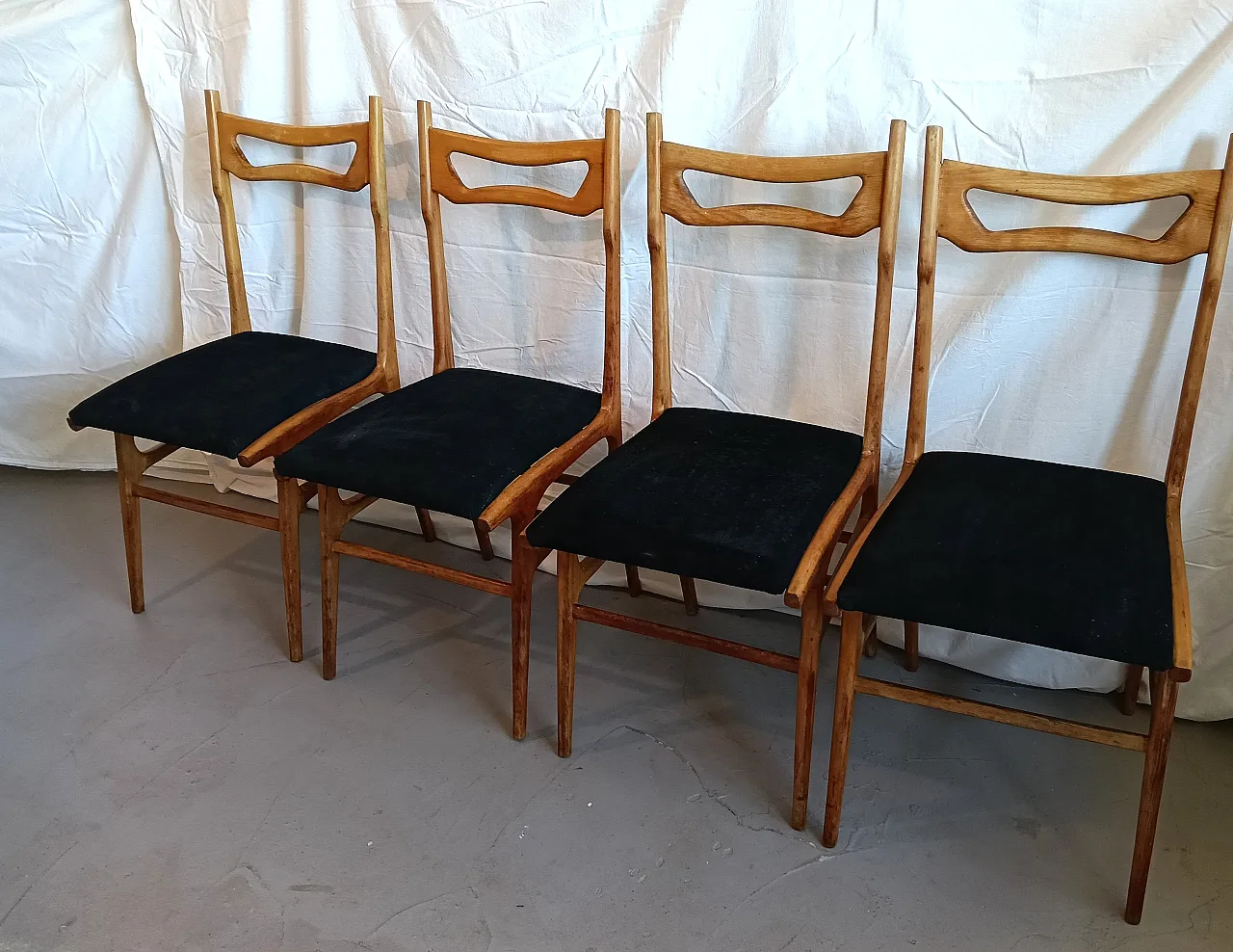 4 sedie nello stile Ico Parisi, anni '60 7