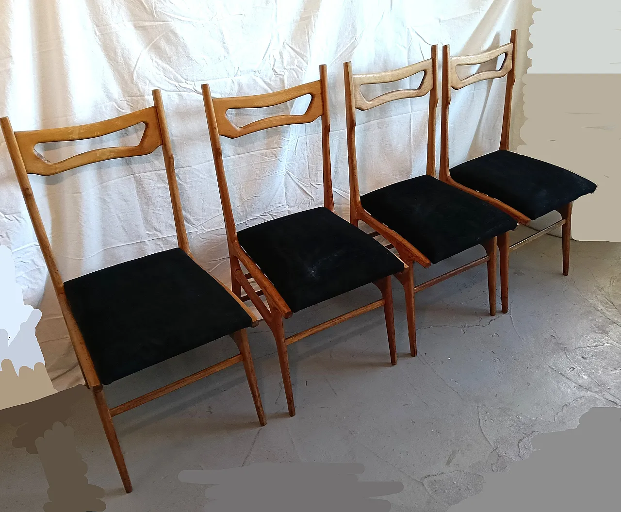 4 sedie nello stile Ico Parisi, anni '60 9