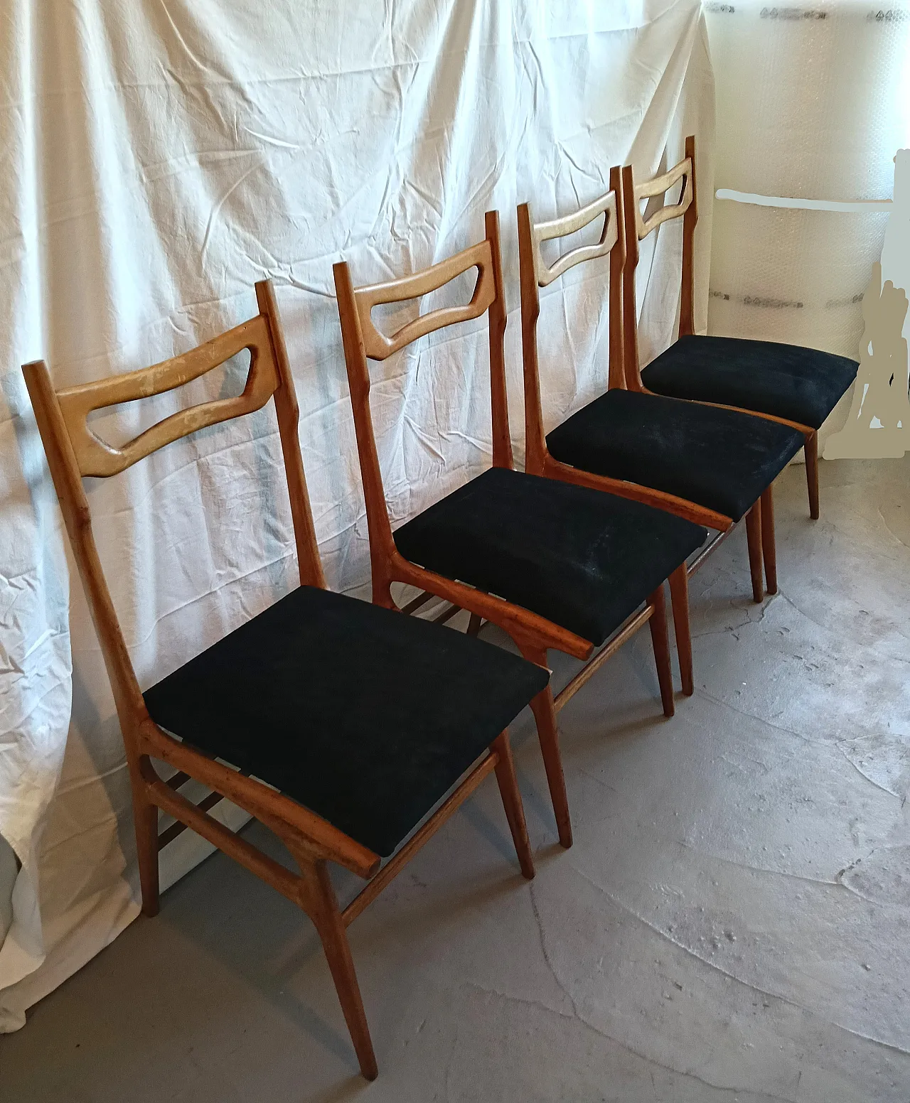 4 sedie nello stile Ico Parisi, anni '60 10