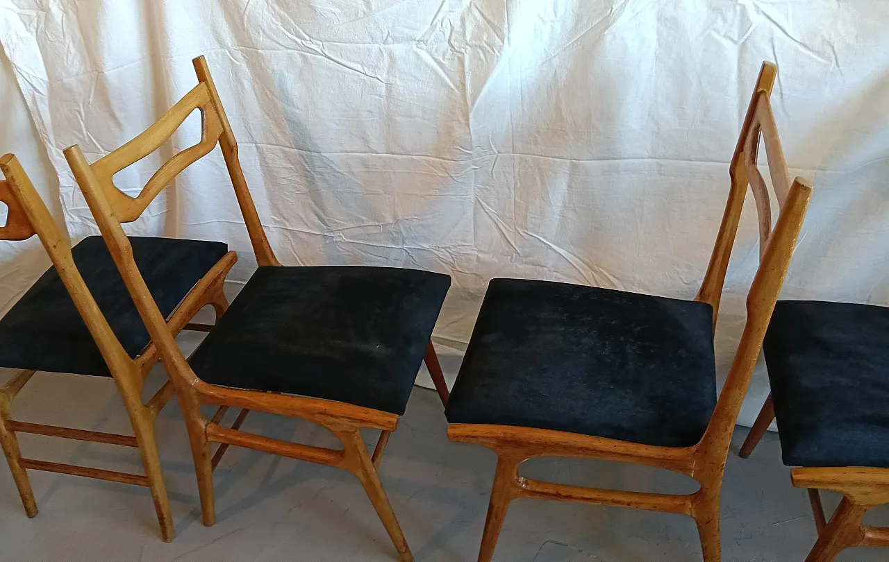 4 sedie nello stile Ico Parisi, anni '60 14