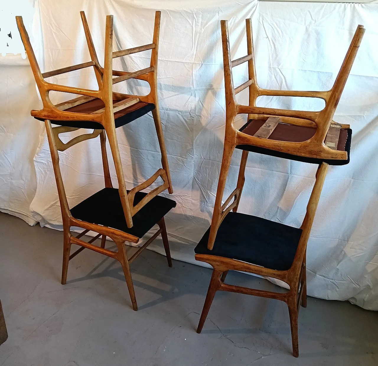 4 sedie nello stile Ico Parisi, anni '60 19