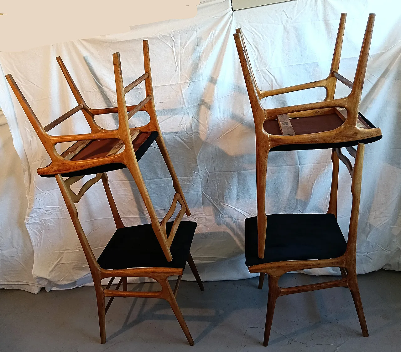 4 sedie nello stile Ico Parisi, anni '60 20