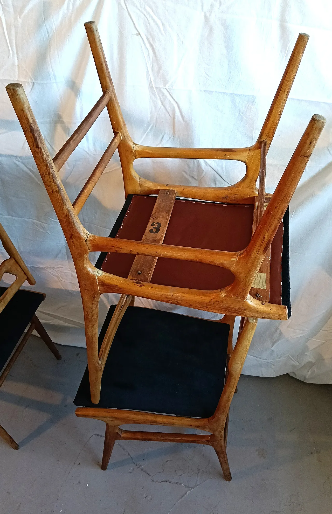 4 sedie nello stile Ico Parisi, anni '60 21