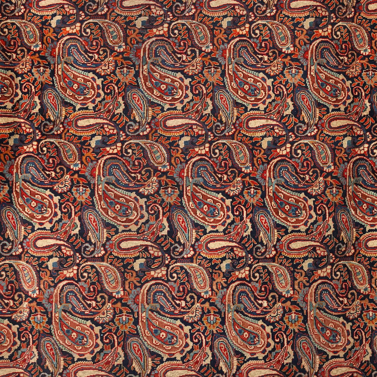 Tappeto Tabriz in cotone e lana, fine '900 4