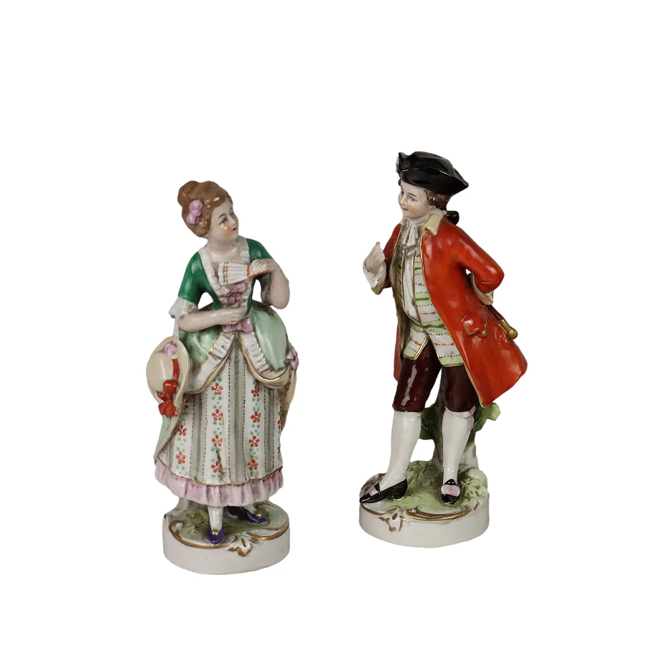 Pair of porcelain figurines by Volkstedt-Rudolstadt, 20th century 1