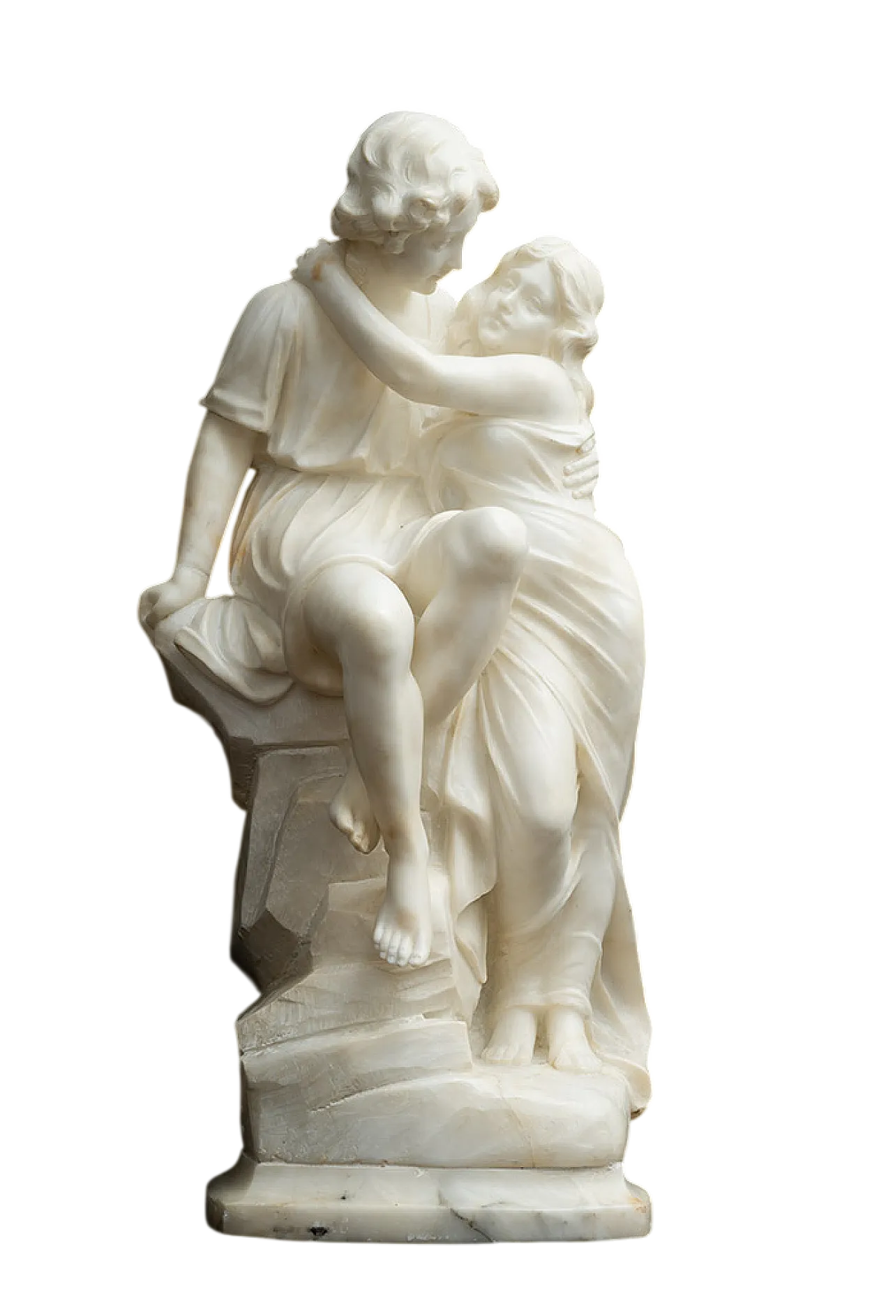 Scultura in alabastro raffigurante L'Amour. Francia, '800 6