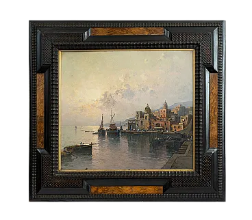 Dipinto olio su tavola cornice coeva firmato Nicolas De Corsi, '800