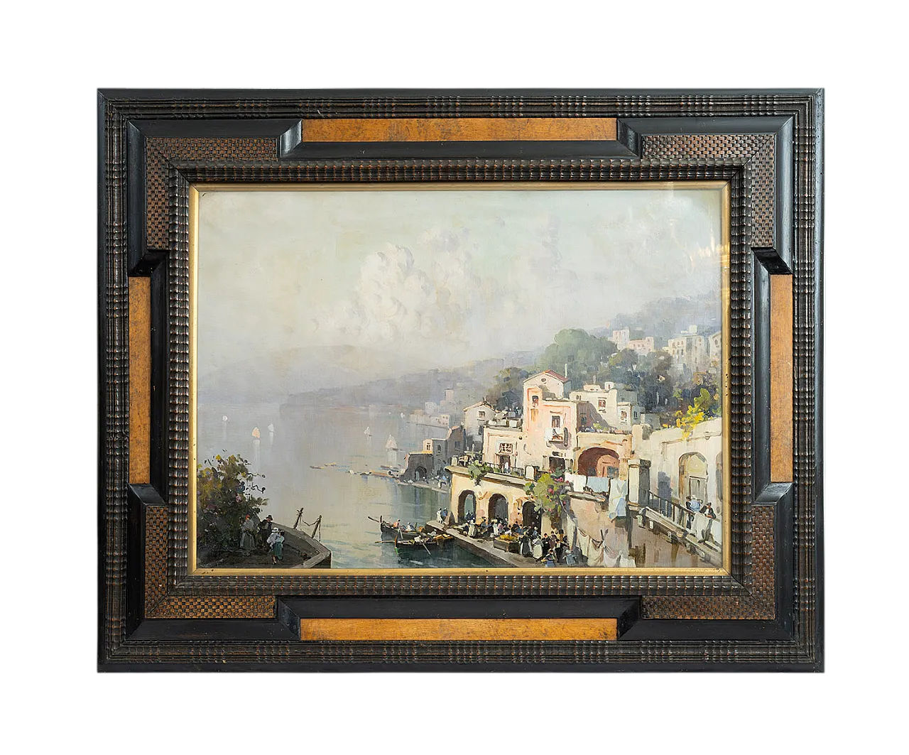Oil painting on canvas with frame signed Nicolas De Corsi, 19th c. 5
