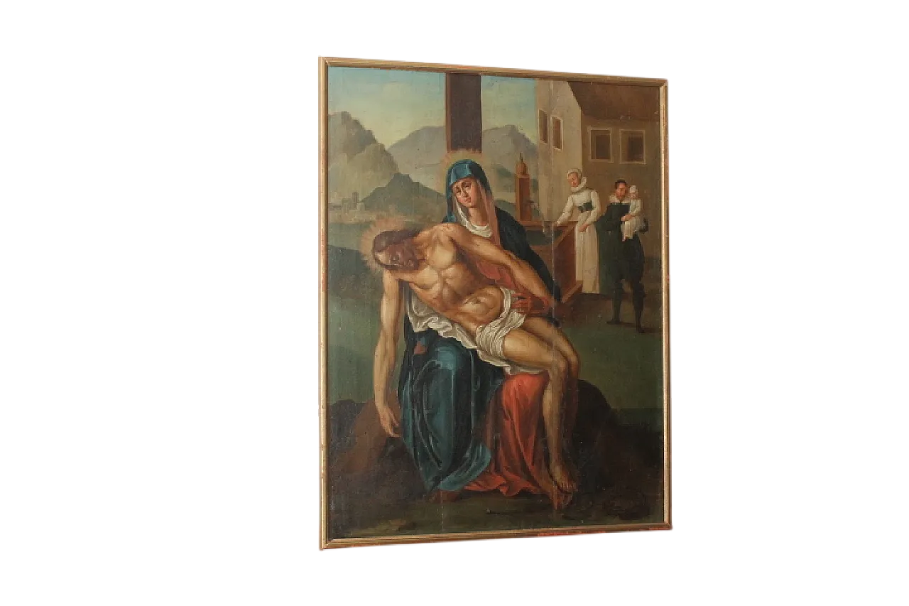 Dipinto fiammingo epoca olio su tavola, '700 18