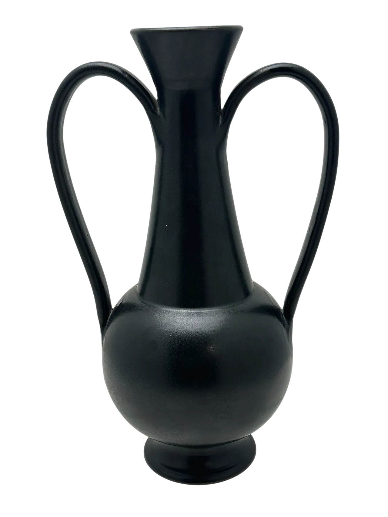 Vaso ceramica nero di Gio Ponti per Neoponti, Gubbio, anni '50 9