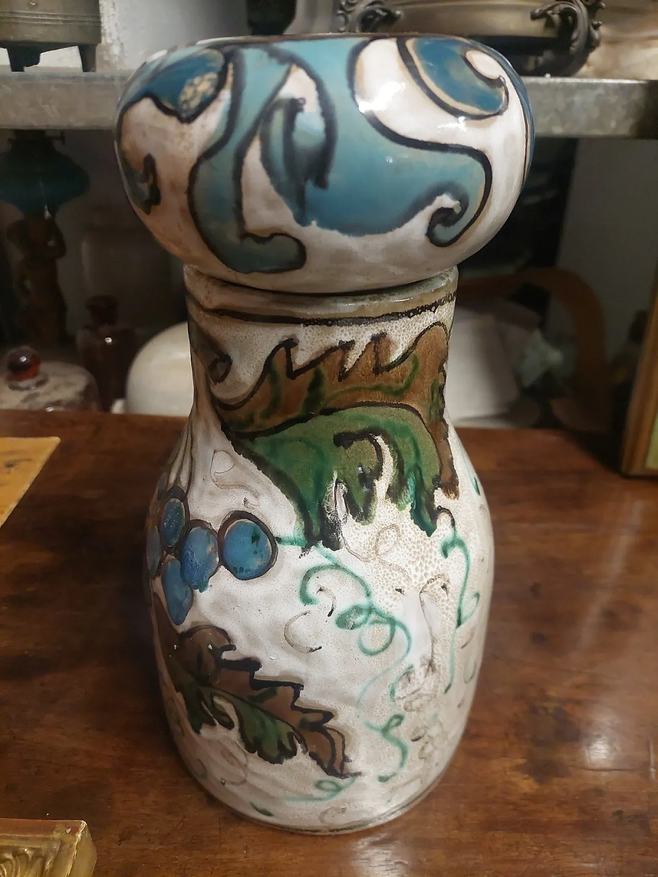 Schiavon Elio Herart, bottiglia scultura in ceramica smaltata, anni 70 11