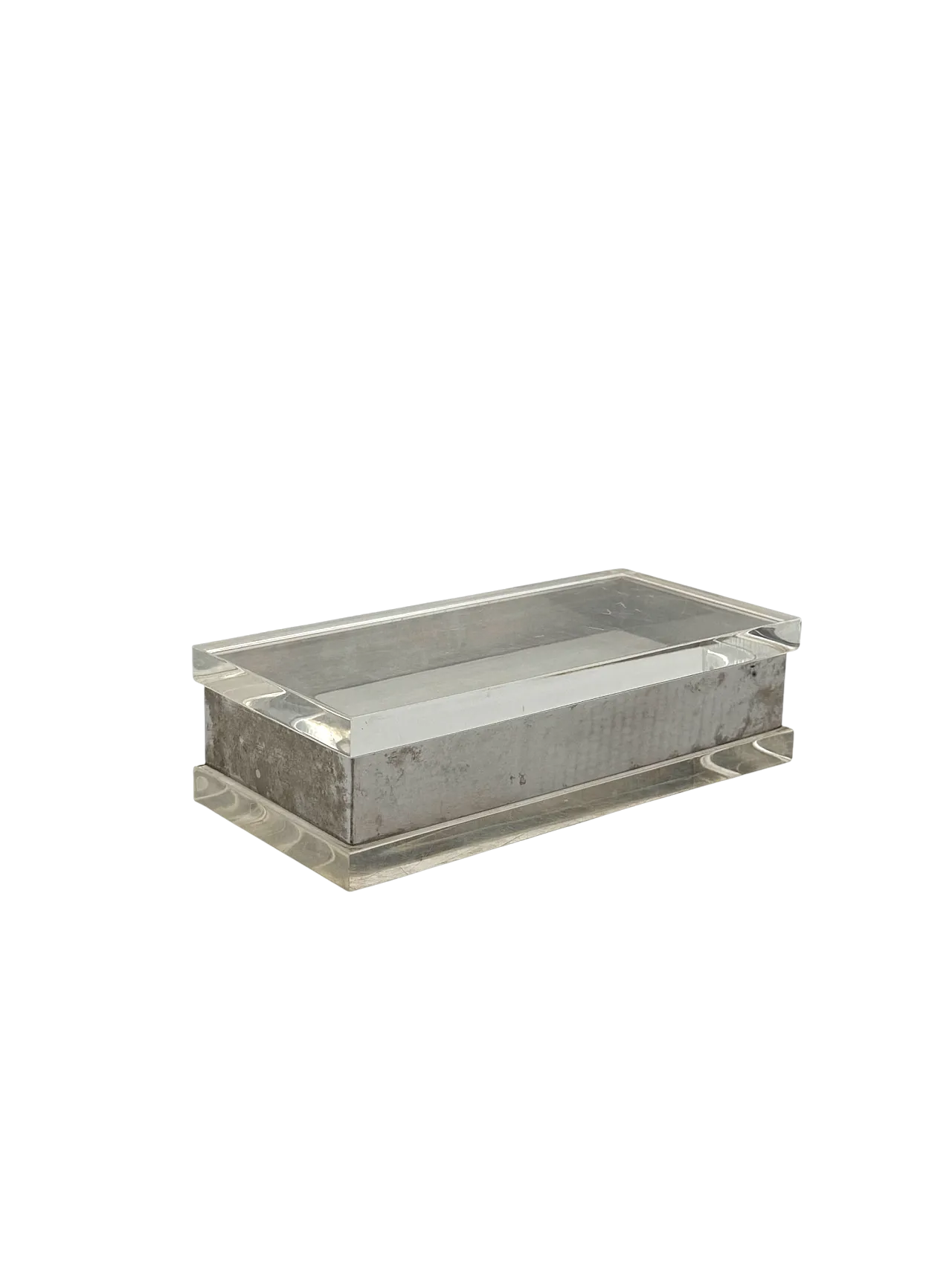 Hollywood Regency lucite box by Guzzini, 1970 11
