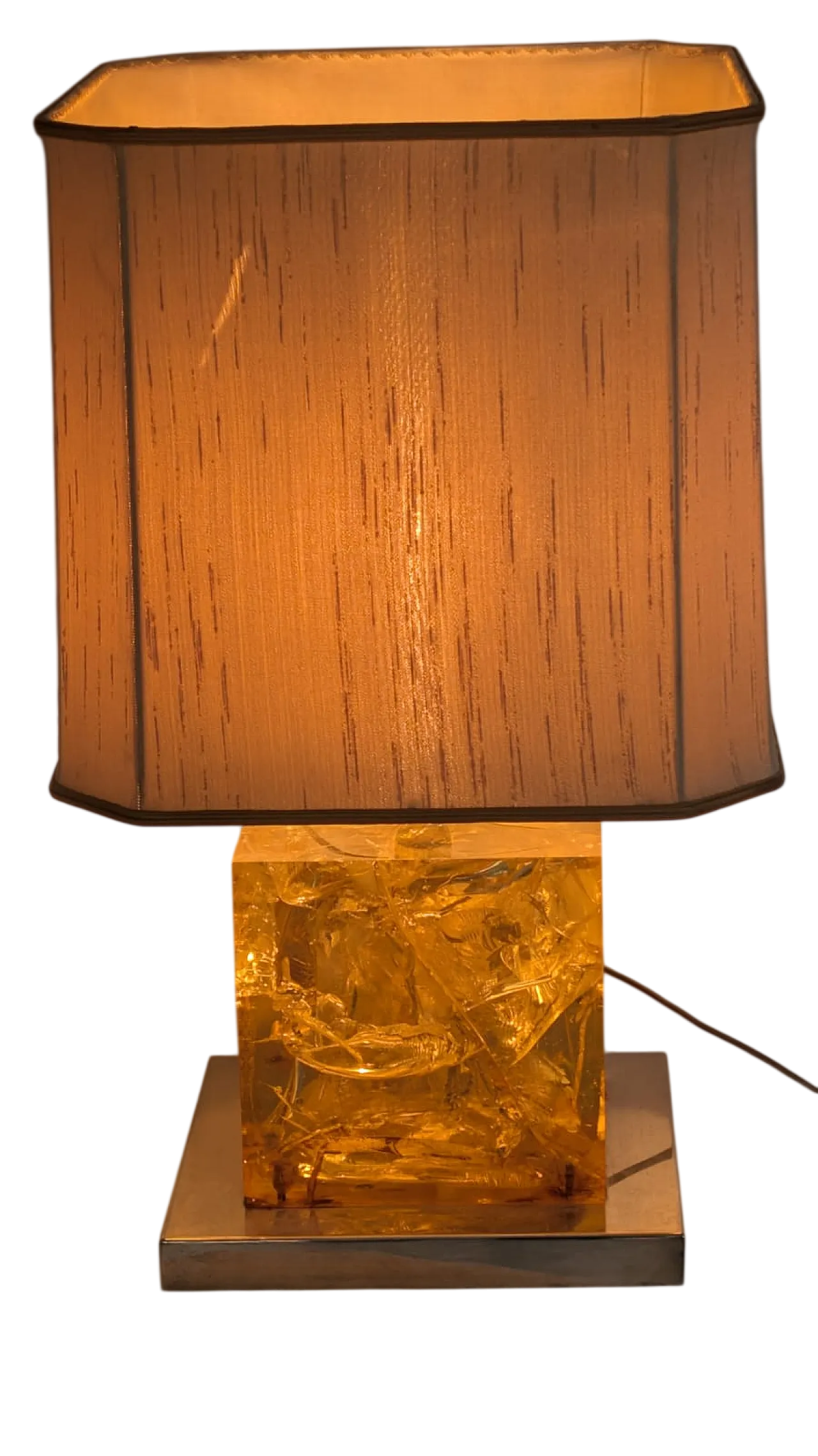 French Resin Table Lamp, 70s 9