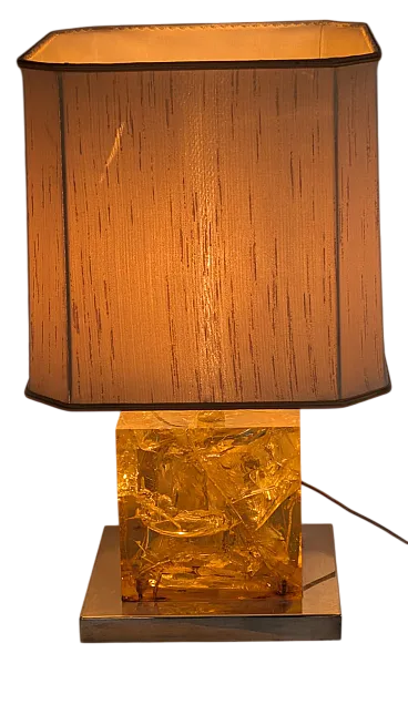 French Resin Table Lamp, 70s