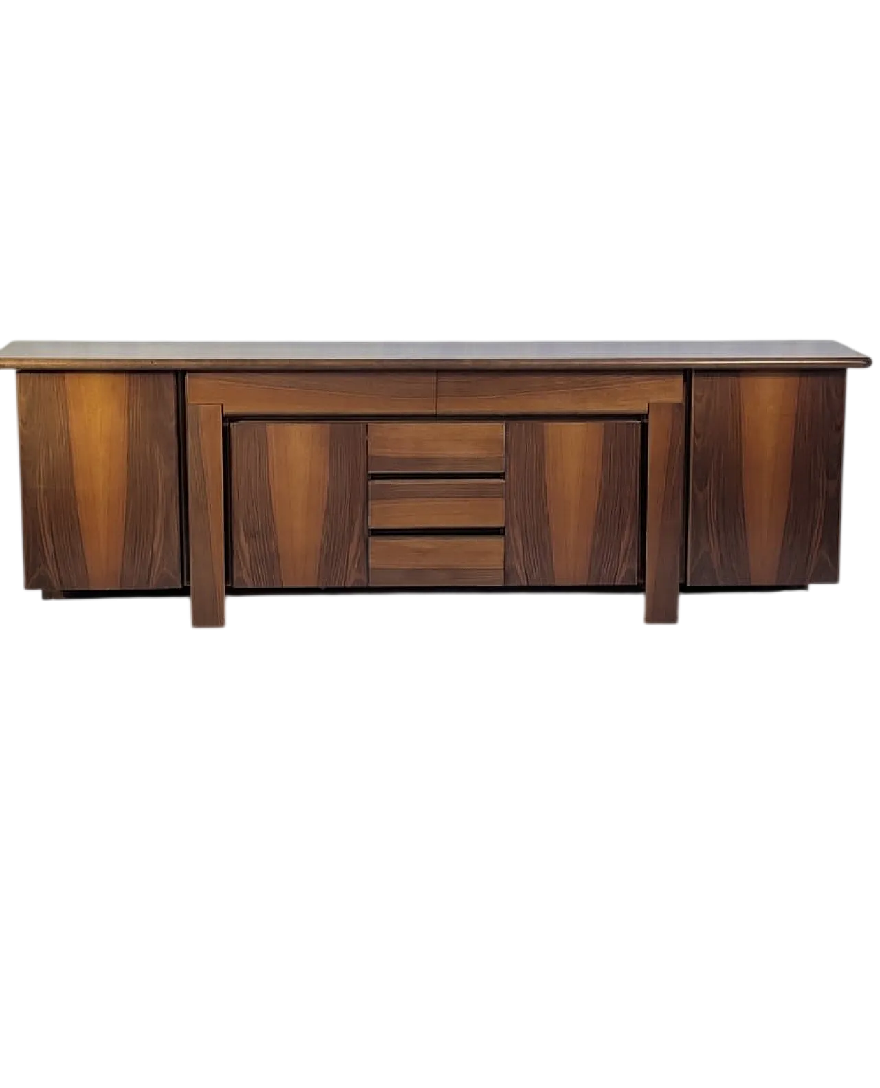 Walnut Sapporo Sideboard by Mario Marenco for Mobilgirgi, 70s 8