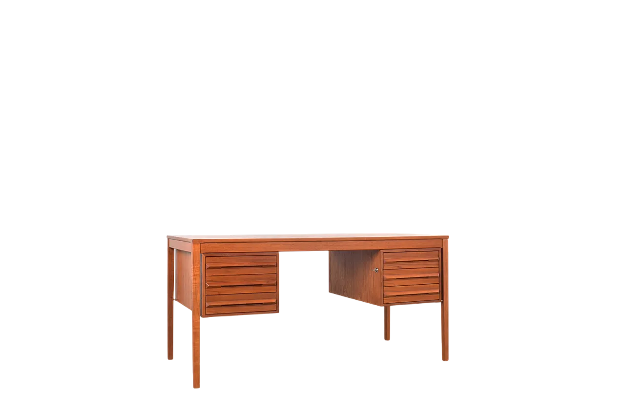 Mid-Century Teak Executive Desk by Torbjørn Afdal for Bruksbo, 1960s 19