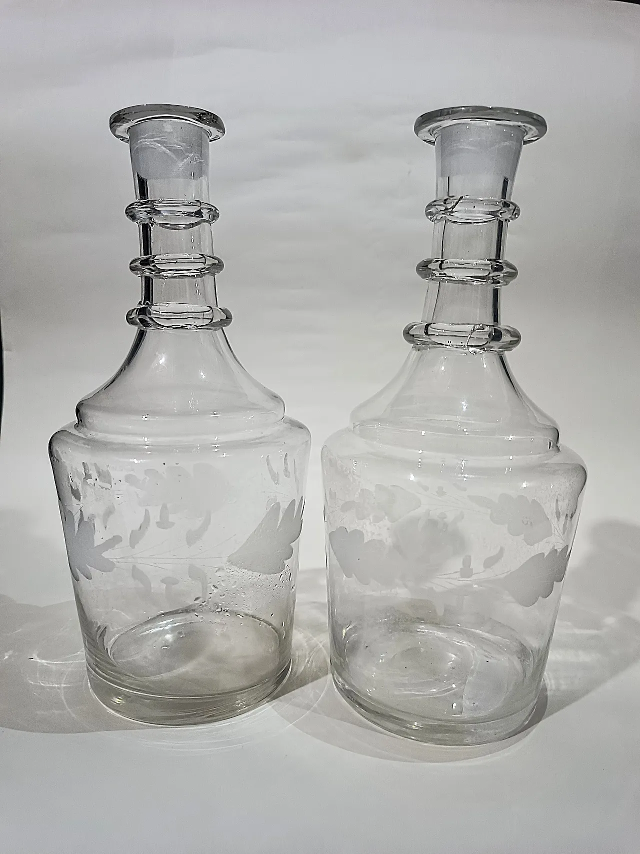 Coppia Bottiglie Decanter Inglesi Georgiane Giorgio III, 1