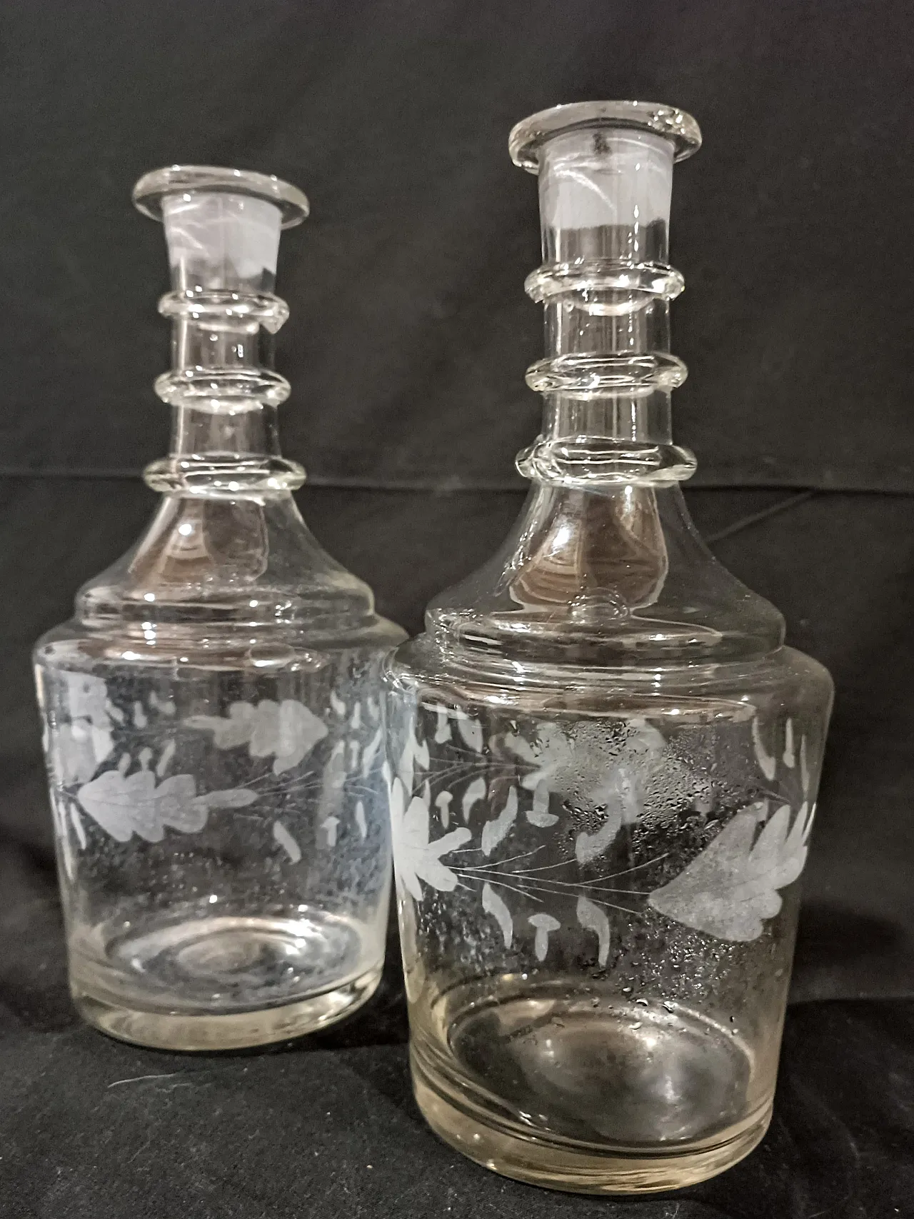 Coppia Bottiglie Decanter Inglesi Georgiane Giorgio III, 6