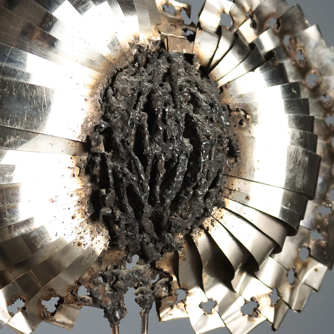 Welded sheet metal on a painted wood base, 20th century 3