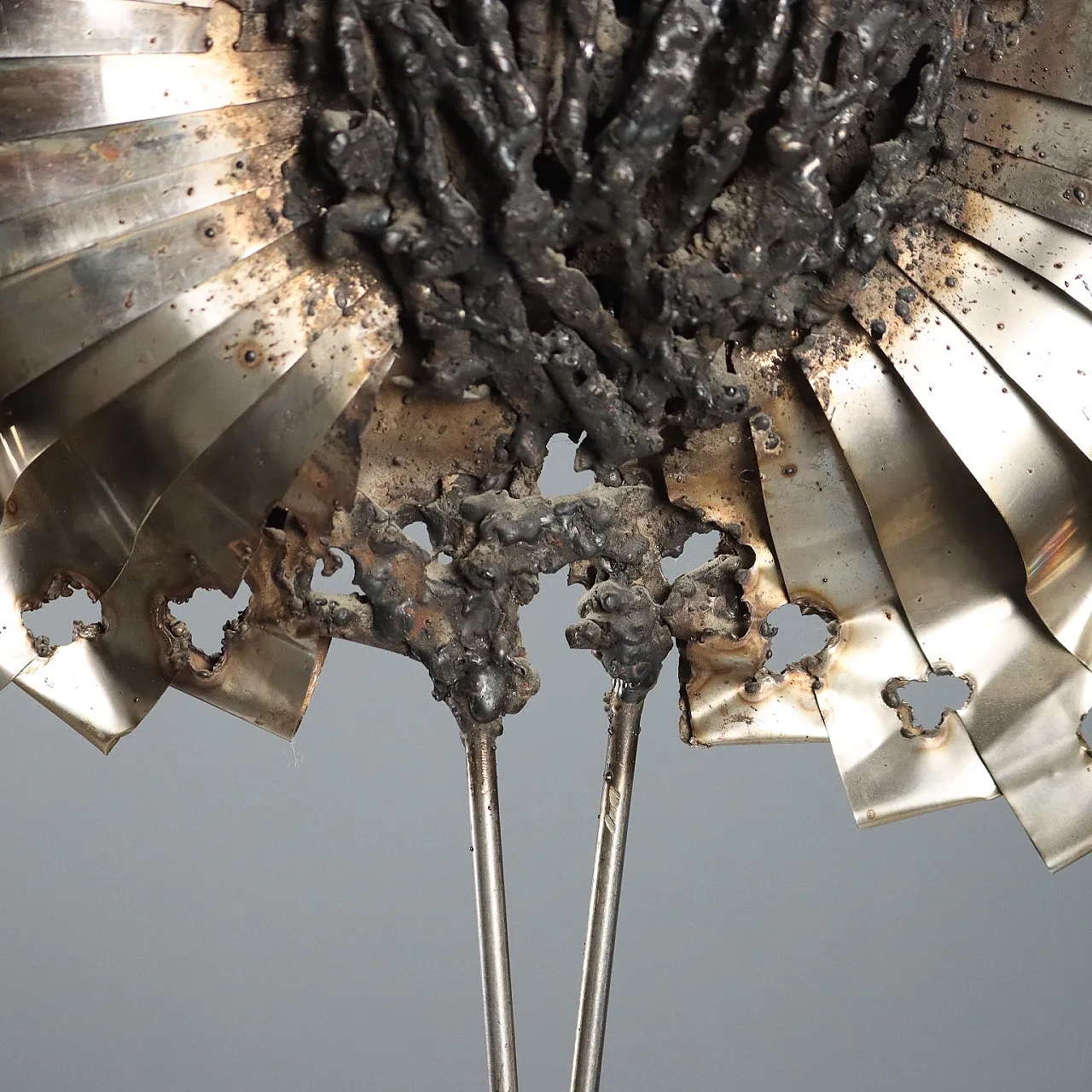 Welded sheet metal on a painted wood base, 20th century 5