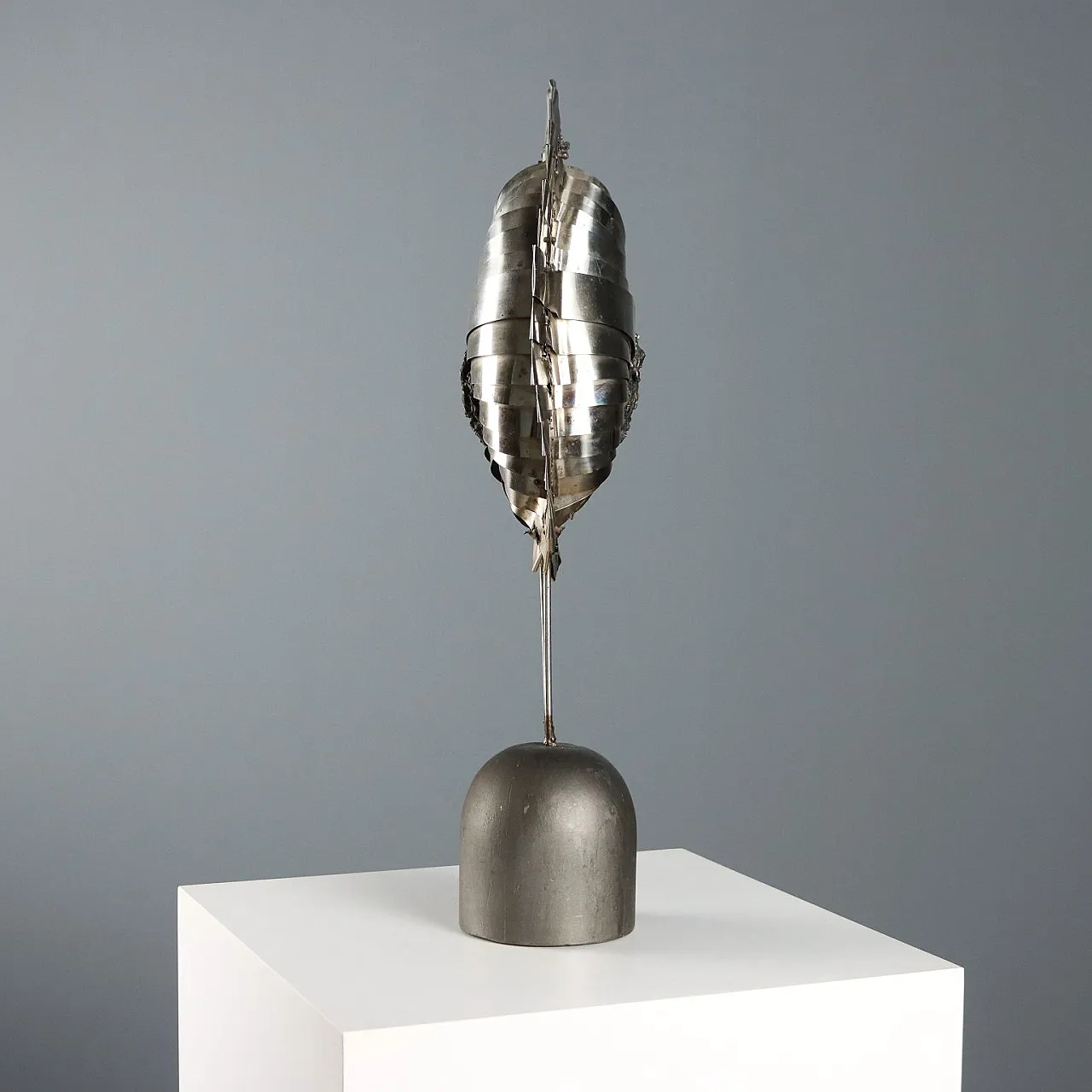 Welded sheet metal on a painted wood base, 20th century 7