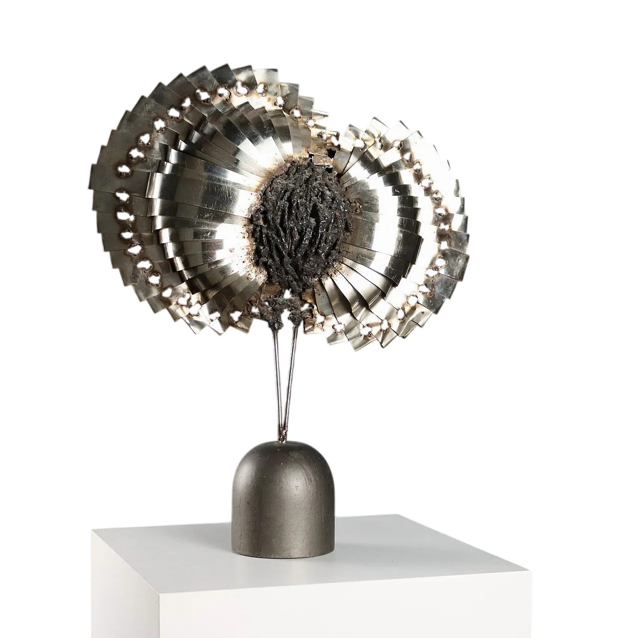 Welded sheet metal on a painted wood base, 20th century 9