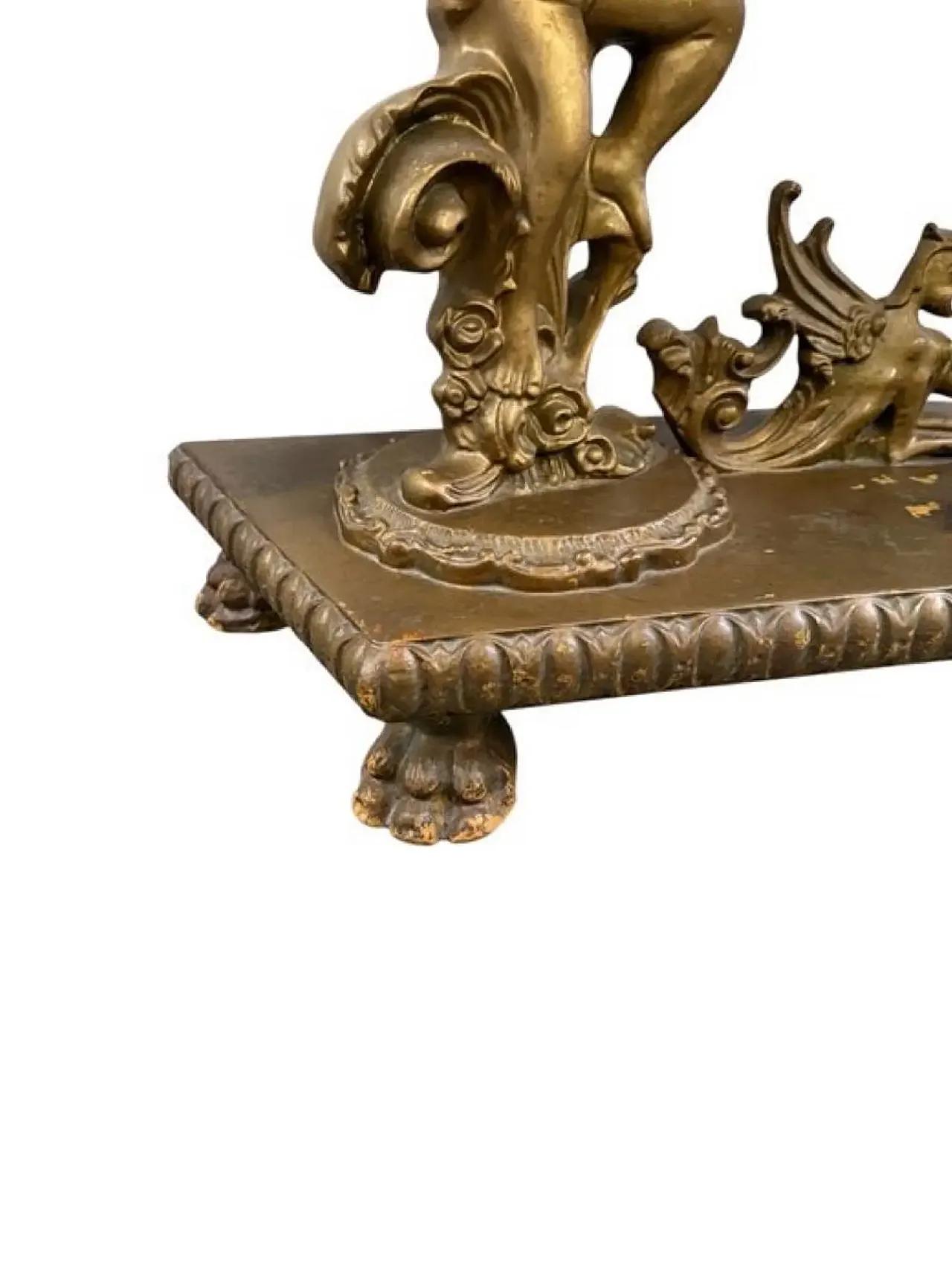 Rococo carved wood and marble console table, early 20th century 8