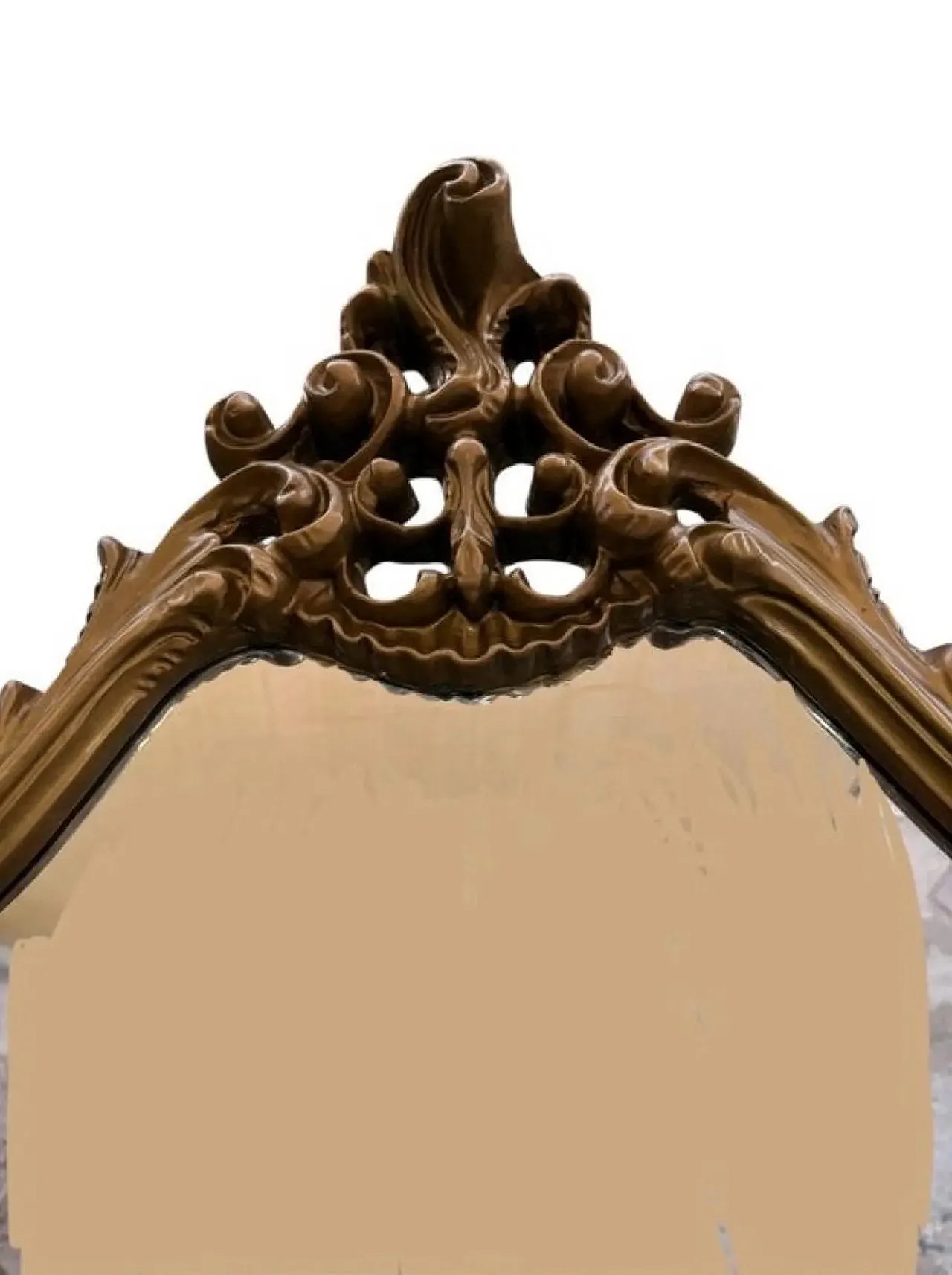 Rococo carved wood and marble console table, early 20th century 10