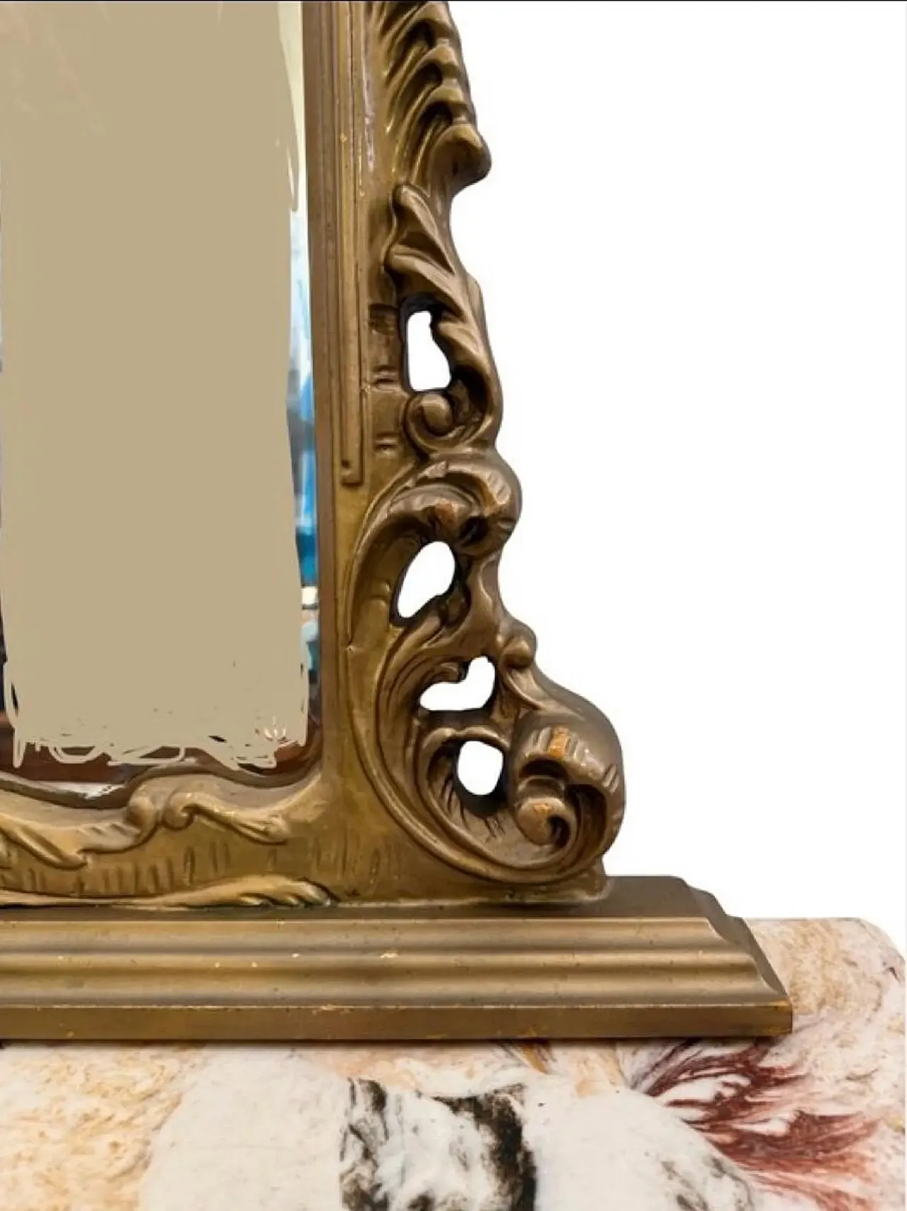 Rococo carved wood and marble console table, early 20th century 13