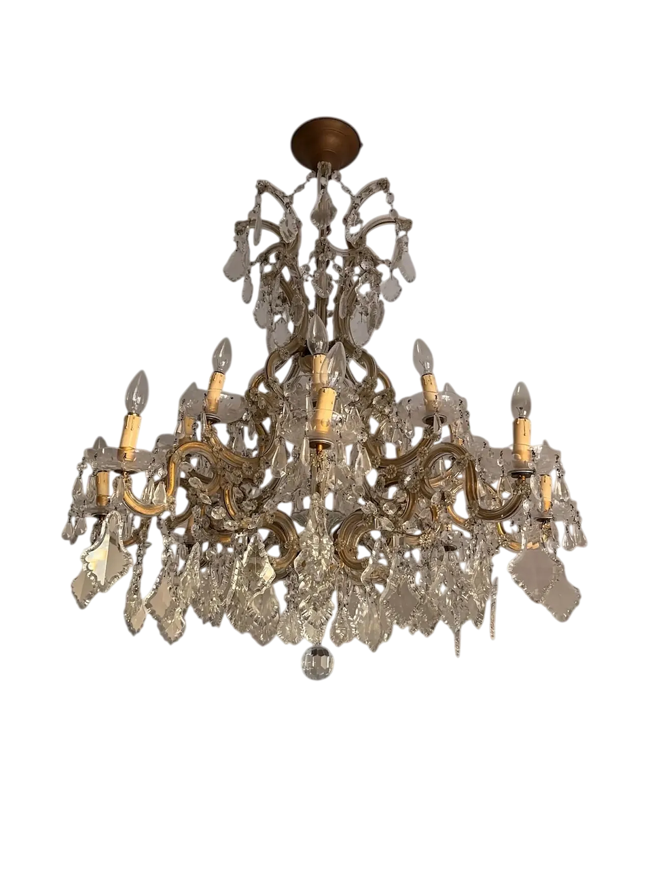 Maria Teresa style glass chandelier, early 20th century 10