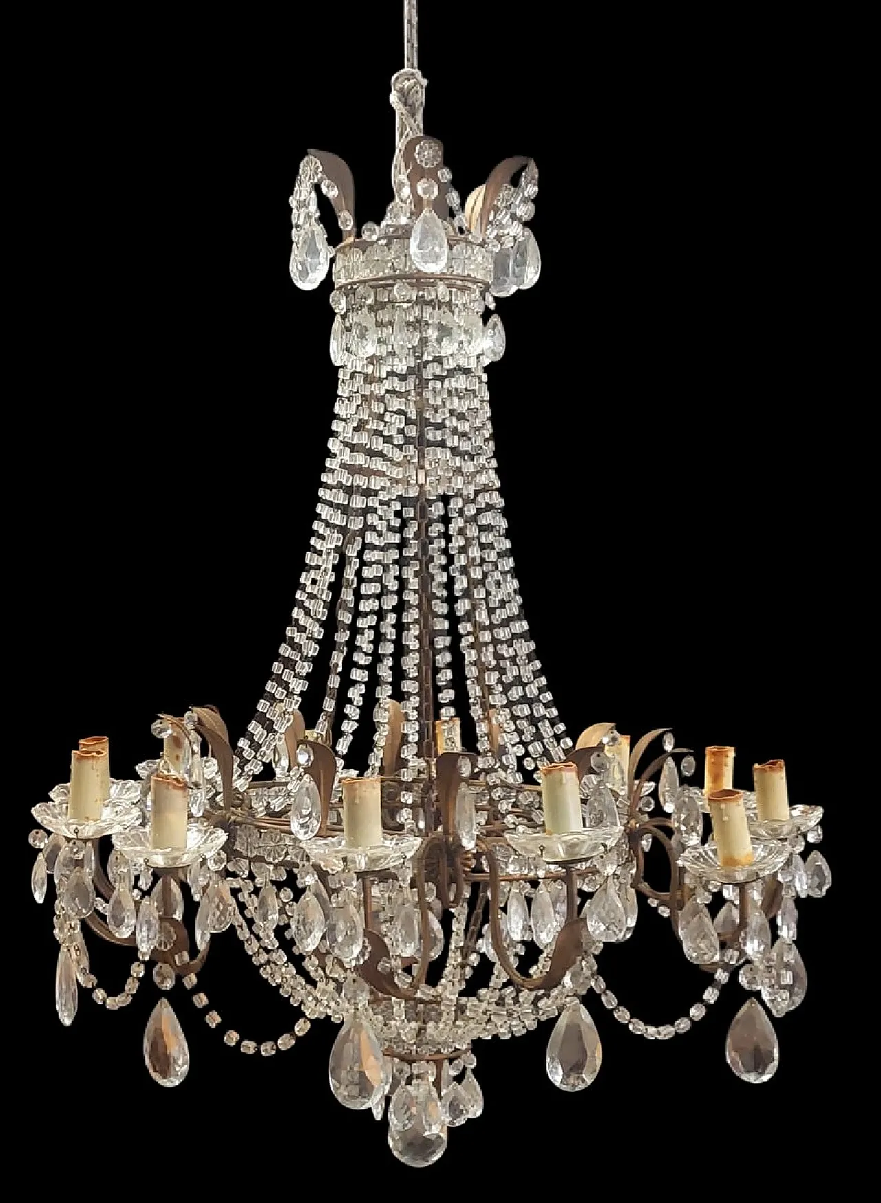 Lampadario a forma di mongolfiera, fine '800 1