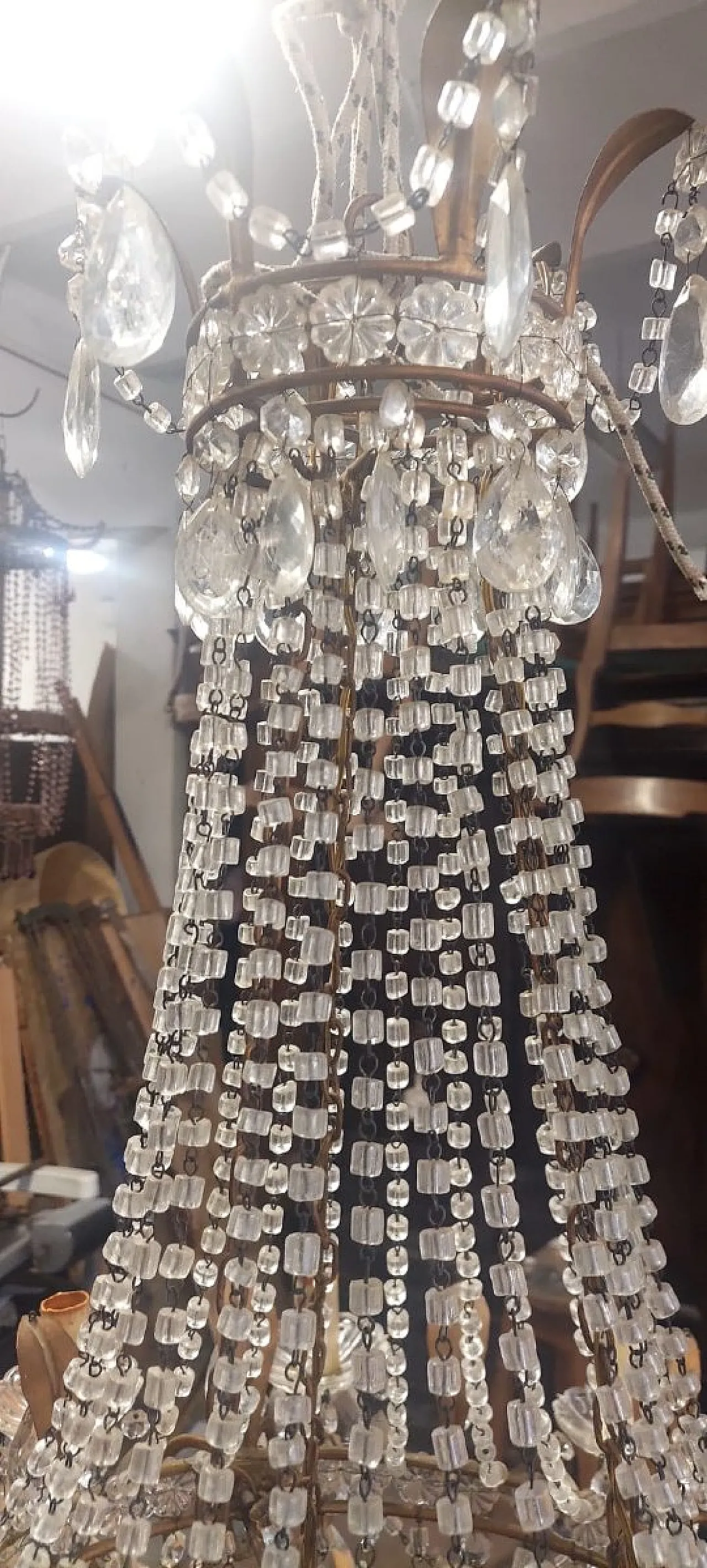 Lampadario a forma di mongolfiera, fine '800 5