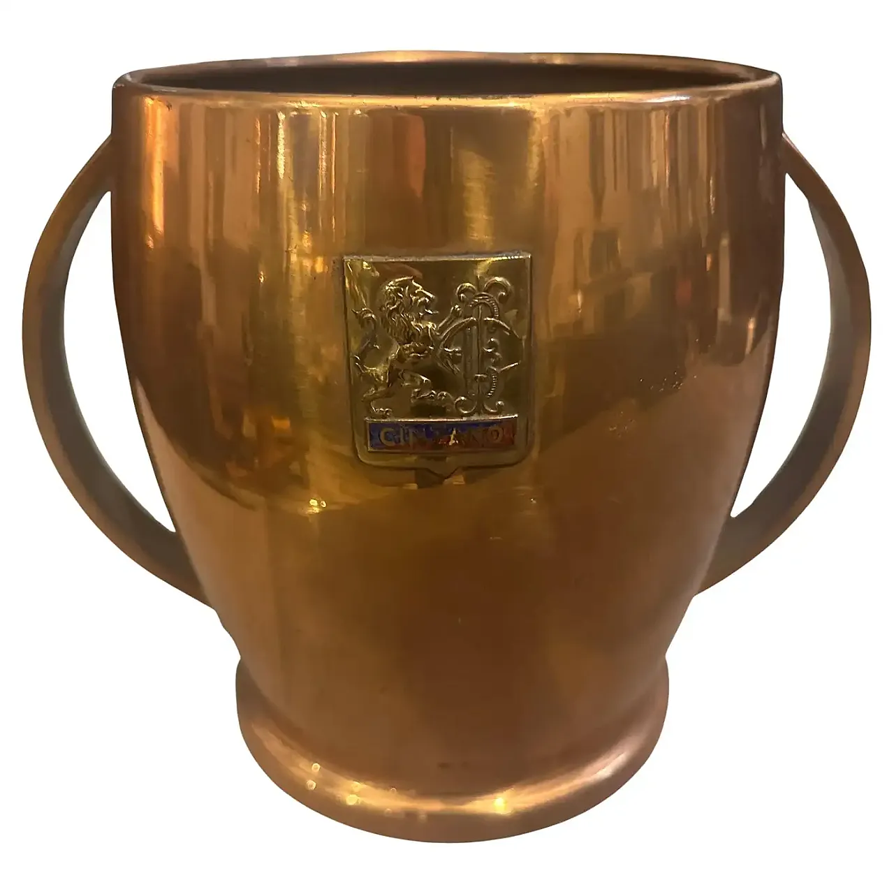 Mid-Century Modern copper wine cooler by Cinzano, 1950s 1