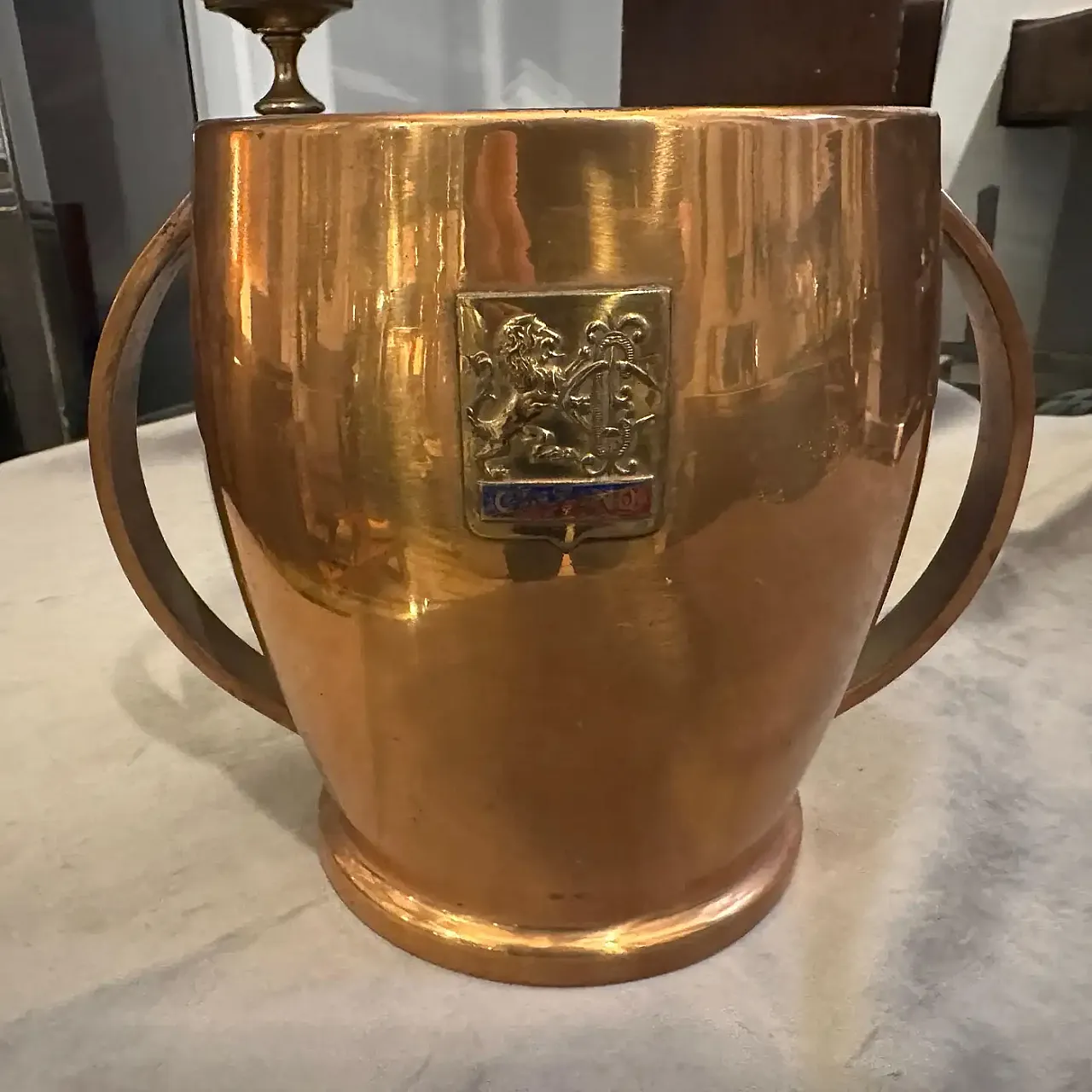 Mid-Century Modern copper wine cooler by Cinzano, 1950s 9