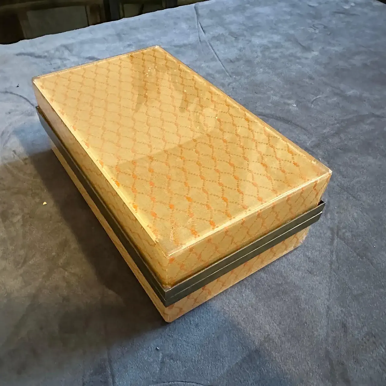 Plexiglass and brass luxury box by Cavinato, 1970s 3