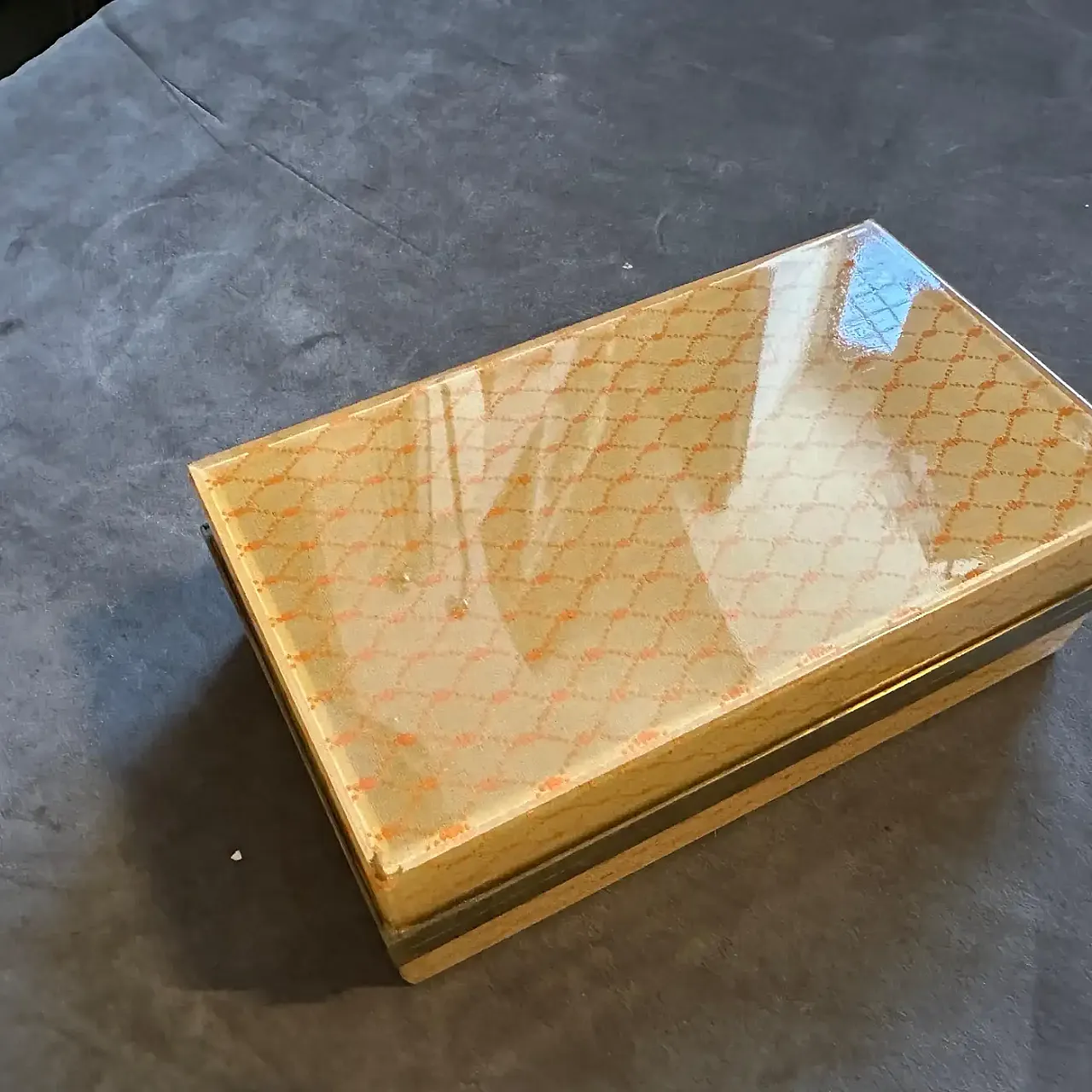 Plexiglass and brass luxury box by Cavinato, 1970s 8