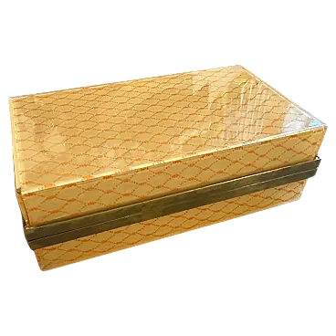 Plexiglass and brass luxury box by Cavinato, 1970s