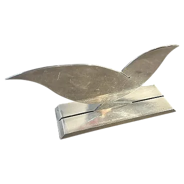 Scultura in argento placcato La Palombella di Lino Sabattini, anni '90