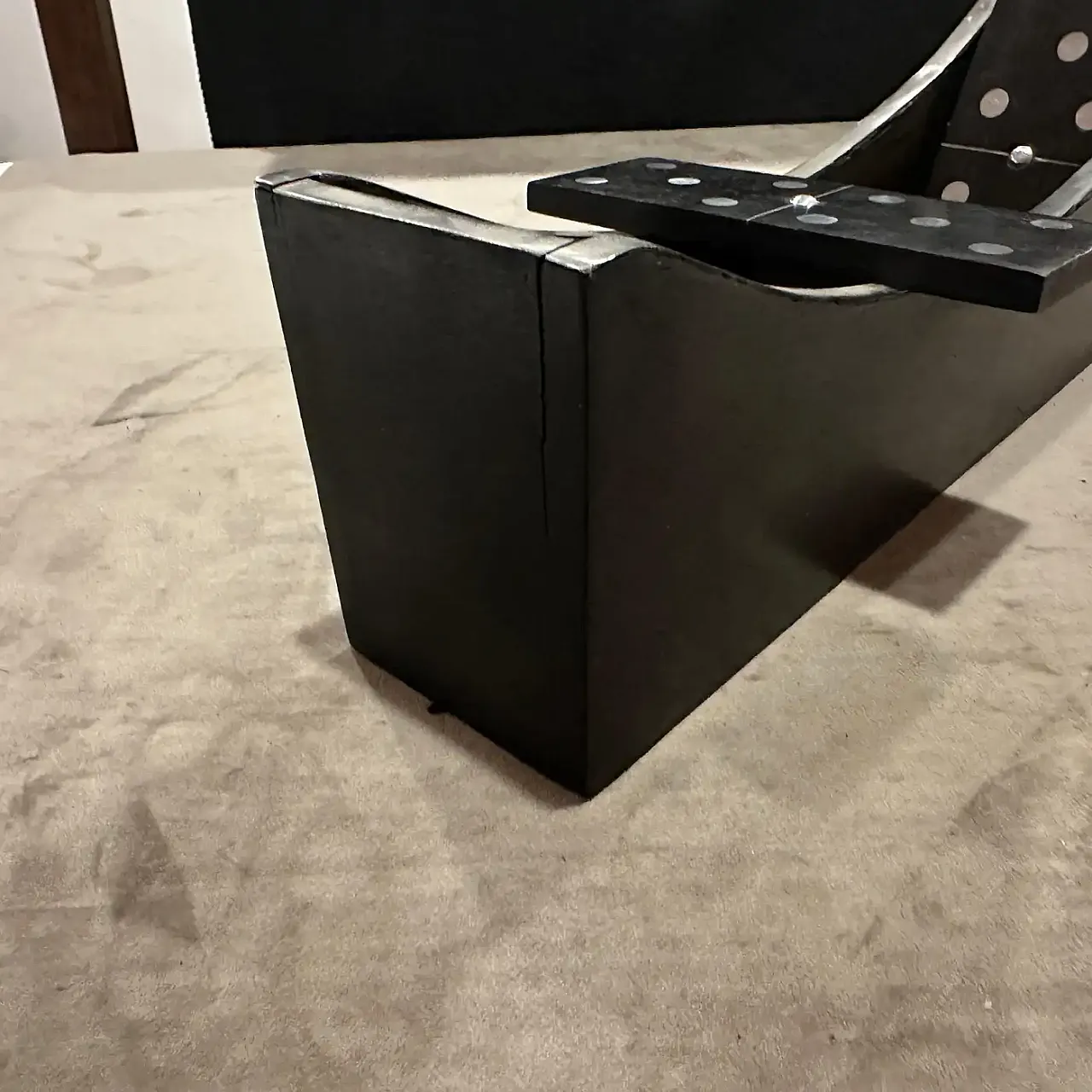 Modern luxury wood and silver plated Domino table game, 1990s 3