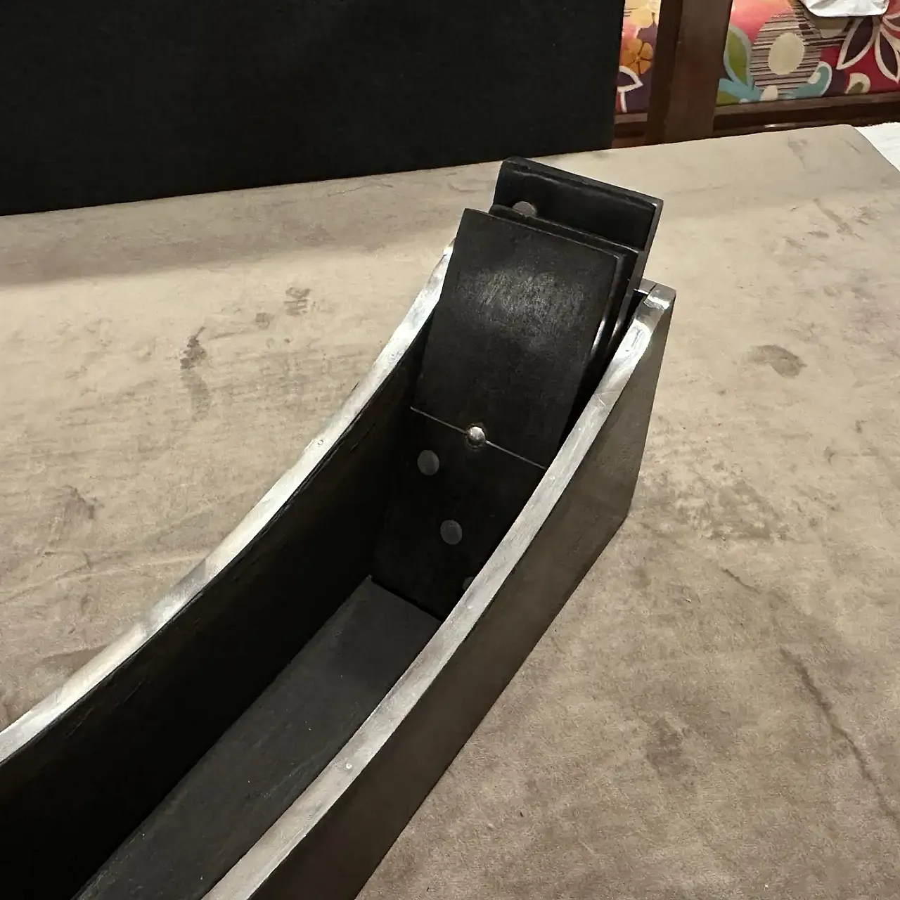 Modern luxury wood and silver plated Domino table game, 1990s 7