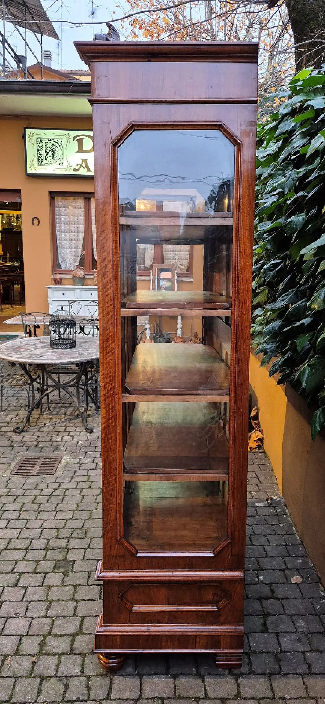 Luigi Filippo walnut veneered display cabinet, 19th century 5
