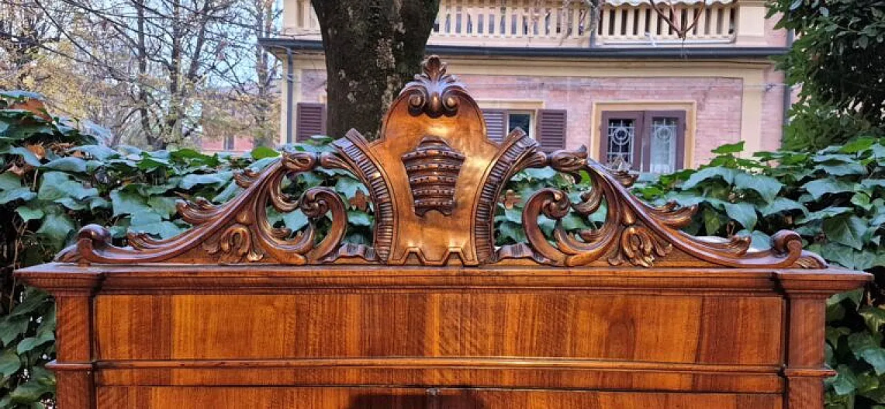 Luigi Filippo walnut veneered display cabinet, 19th century 10